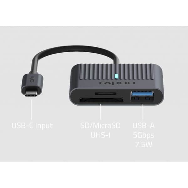 Rapoo Lukija USB-C UCR-3001 USB-C Kortinlukija