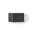 Miniatyrbillede 1 af 6: Nedis USB-A Adapter | USB 2.0 | USB-A Han | USB-A Hun | 480 Mbps | Runde | Nikkelplateret | PVC | Sort | Box