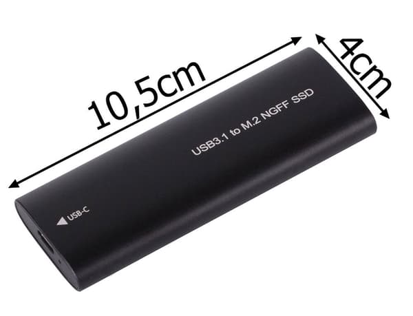USB 3.1-kabinett för intern M.2 SSD