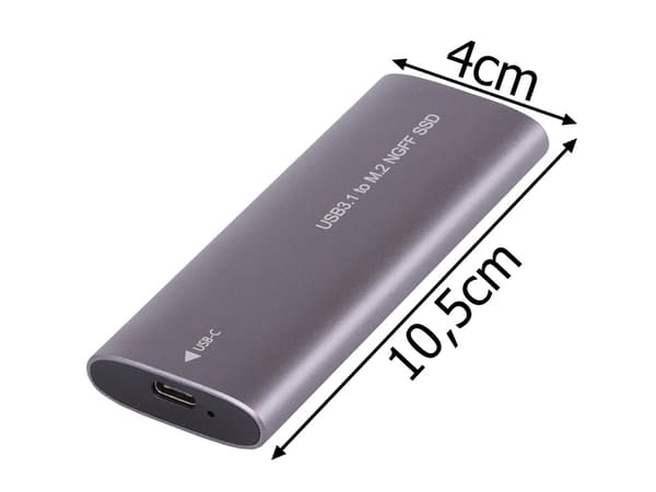 USB 3.1-kabinett för intern M.2 SSD
