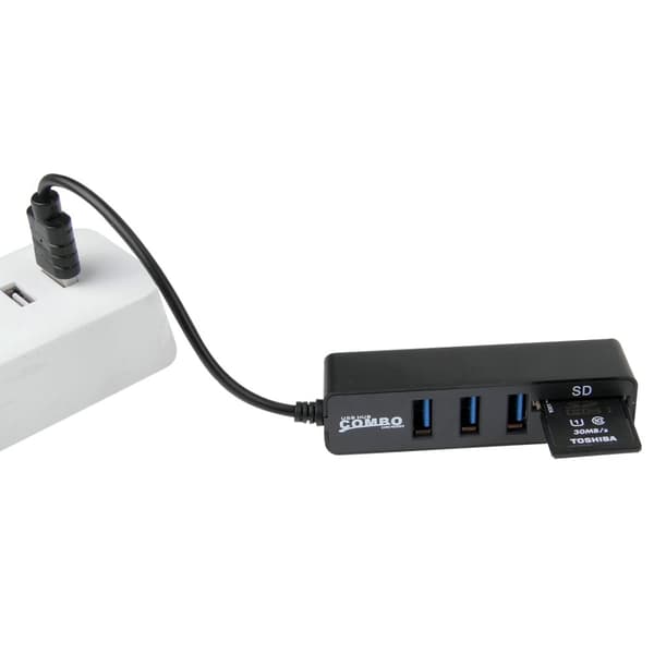 USB Kortlæser / Hub - 2-i-1