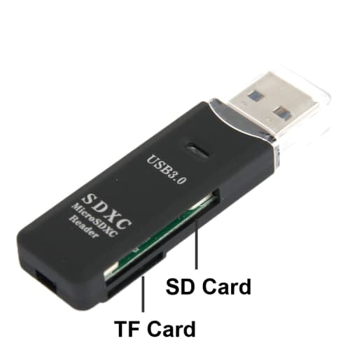 USB 3.0-kortlæser til Micro-SD og SD(HC) med høj dataoverførselshastighed