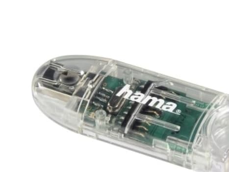 hama 8 i 1 minnekortleser gjennomsiktig