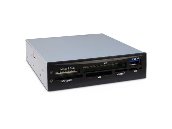 Inter-Tech CI-01 - Kortläsare - 3,5" (CF 1, CF II, MS, MS PRO, MMC, SD, MS Duo, MS PRO Duo, microSD, SDHC, MS Micro) - USB 3.0
