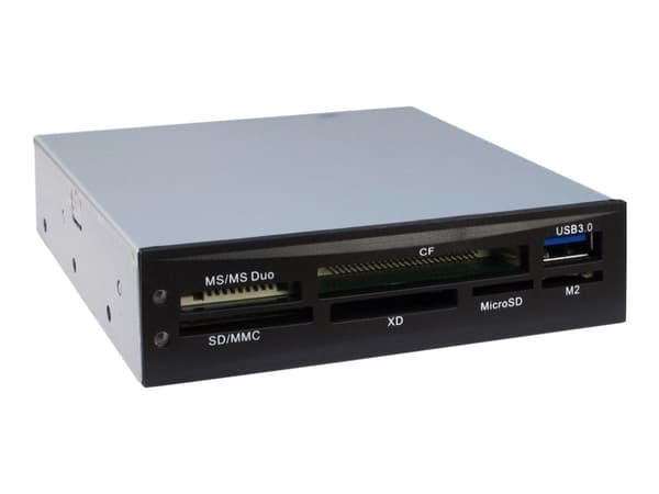 Inter-Tech CI-01 - Kortleser - 3,5" (CF I, CF II, MS, MS PRO, MMC, SD, MS Duo, MS PRO Duo, microSD, SDHC, MS Micro) - USB 3.0