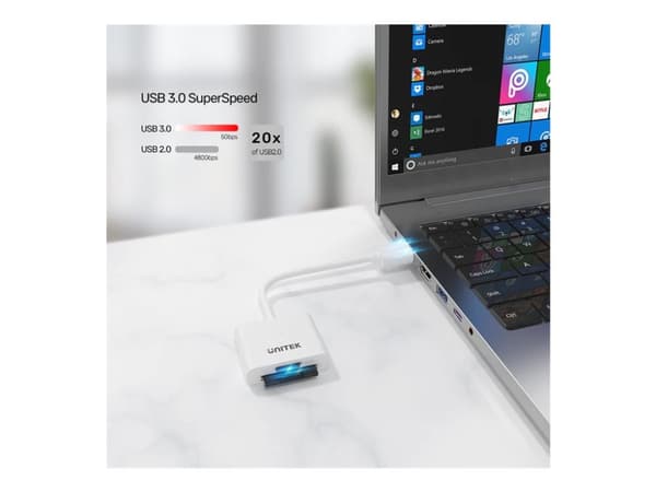 Unitek Y-9321 - Kortläsare (SD, microSD, SDHC, microSDHC, SDXC, microSDXC) - USB 3.0
