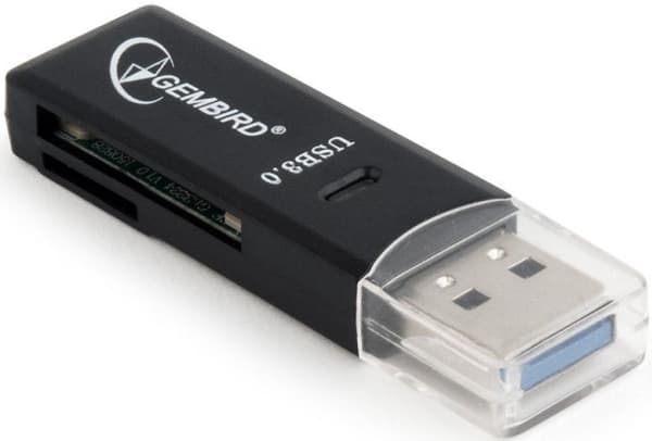 Gembird UHB-CR3-01 - Kortinlukija (MMC, SD, RS-MMC, TransFlash, microSD, SDHC, microSDHC, SDXC, microSDXC) - USB 3.0
