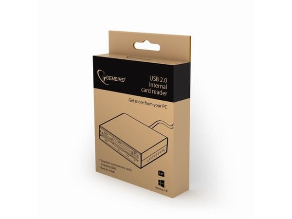 Gembird FDI2-ALLIN1-02-B - Kortläsare - allt-i-1 - 3,5 tum (Multiformat) - USB 2.0