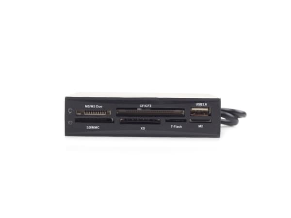 Gembird FDI2-ALLIN1-02-B - Kortläsare - allt-i-1 - 3,5 tum (Multiformat) - USB 2.0