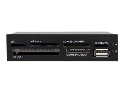 StarTech.com Intern USB 2.0-multi-kortläsare/skrivare - SD microSD CF - Kortläsare - 22 i 1 - 3,5 tum (Multiformat) - USB 2.0