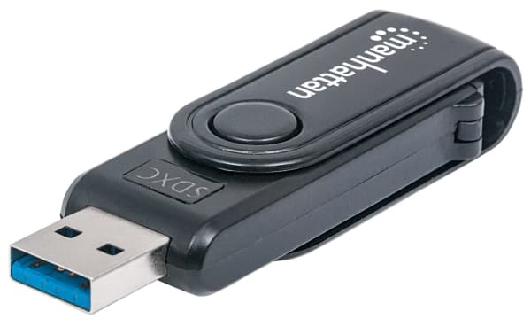 Manhattan 101981, MMC,MMC Mobile,MicroSD (TransFlash),MicroSDHC,MicroSDXC,RS-MMC,SD,SDHC,SDXC, Musta, 5000 Mbit/s, akryylinitriilibutadieenistyreeni,
