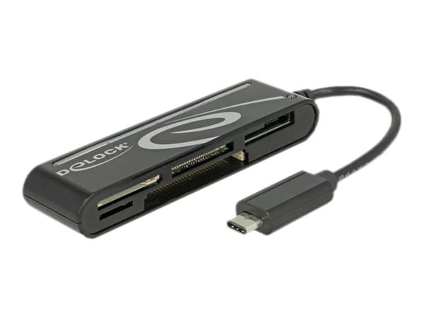 Delock USB 2.0 Card Reader USB Type-C male 5 Slots - Kortläsare - allt-i-1 (Multiformat) - USB-C
