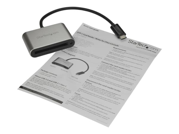 StarTech.com CFASTRWU3C, CFast, CFast 2.0, Musta, Hopea, 6000 Mbit/s, Alumiini, Toiminta/Seikkailu, Teho, RoHS, CE, FCC, REACH