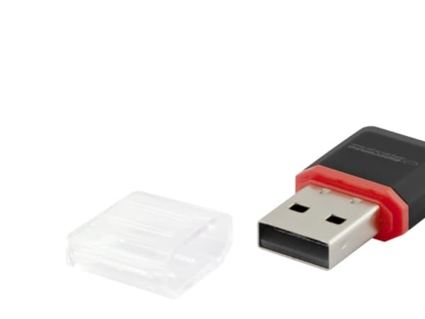 Esperanza EA134K, MicroSD (TransFlash), MicroSDHC, Musta, Hopea, Läpinäkyvä, USB 2.0