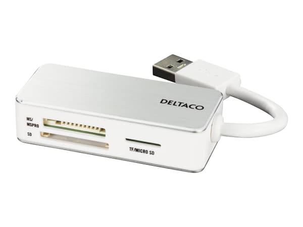 DELTACO UCR-147 - Kortinlukija (MS PRO, MS PRO Duo, TransFlash, SDHC, microSDHC) - USB 3.0
