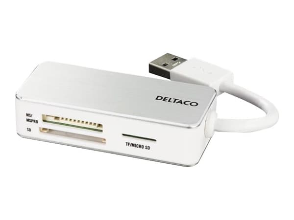 DELTACO UCR-147 - Kortinlukija (MS PRO, MS PRO Duo, TransFlash, SDHC, microSDHC) - USB 3.0