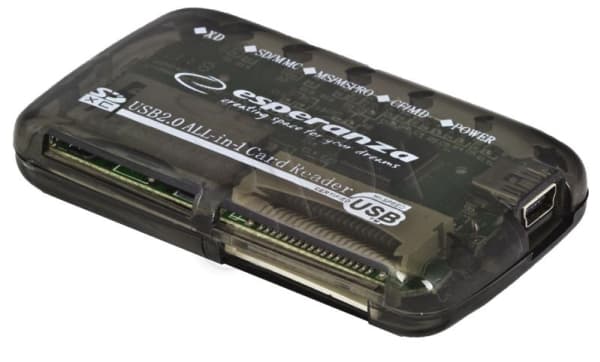 Esperanza EA117 - Kortinlukija - all-in-1 (MS, MS PRO, Microdrive, MMC, SD, xD, CF) - USB 2.0