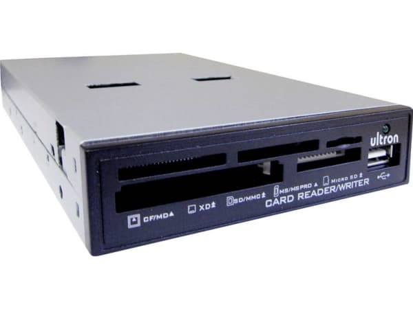 Ultron Reader UCR 75in1 + USB Port - Kortinlukija - 75-in-1 - 3,5" (CF 1, CF II, MS, MS PRO, Microdrive, MMC, SD, SM, MS Duo, xD, MS PRO Duo) - USB 2