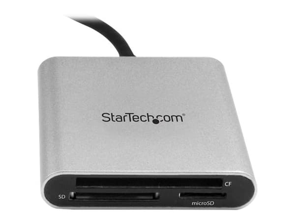 StarTech.com FCREADU3C kortinlukija USB 3.2 Gen 1 (3.1 Gen 1) Type-C Musta, Hopea