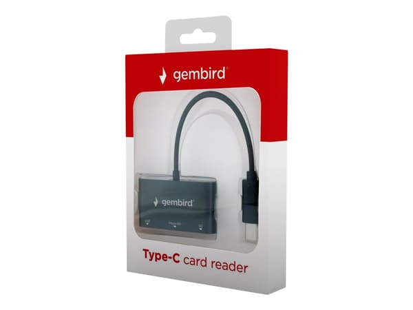 Gembird - Kortinlukija (SD, TransFlash, microSD, SDHC, microSDHC, SDXC, microSDXC) - USB-C 3.1 Gen 1