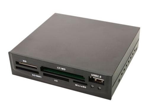 LogiLink Cardreader 3.5" USB 2.0 All-in-1+USB - Kortläsare - allt-i-ett (CF 1, CF II, MS, MS PRO, MMC, SD, MS Duo, xD, MS PRO Duo, RS-MMC, microSD, S
