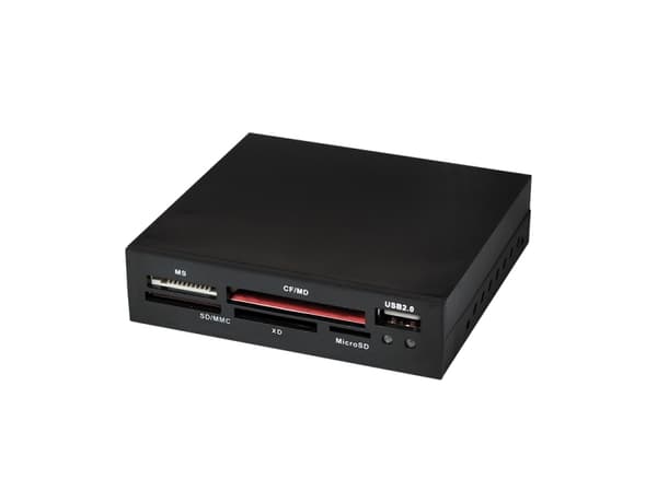 LogiLink Cardreader 3.5" USB 2.0 All-in-1+USB - Kortläsare - allt-i-ett (CF 1, CF II, MS, MS PRO, MMC, SD, MS Duo, xD, MS PRO Duo, RS-MMC, microSD, S