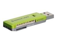 IOGEAR SD/MicroSD/MMC Card Reader/Writer GFR204SD - Kortleser (MMC, SD, RS-MMC, microSD, SDHC, microSDHC, SDXC) - USB 2.0