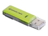 IOGEAR SD/MicroSD/MMC Card Reader/Writer GFR204SD - Kortleser (MMC, SD, RS-MMC, microSD, SDHC, microSDHC, SDXC) - USB 2.0