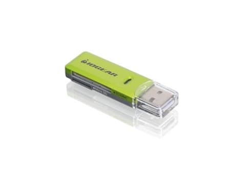 IOGEAR SD/MicroSD/MMC Card Reader/Writer GFR204SD - Kortleser (MMC, SD, RS-MMC, microSD, SDHC, microSDHC, SDXC) - USB 2.0