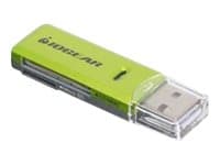 IOGEAR SD/MicroSD/MMC Card Reader/Writer GFR204SD - Kortleser (MMC, SD, RS-MMC, microSD, SDHC, microSDHC, SDXC) - USB 2.0
