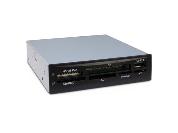 Inter-Tech Nitrox Multi Card Reader CI-02 - Kortläsare - 3,5" (CF 1, CF II, MS, MS PRO, Microdrive, MMC, SD, MS Duo, xD, MS PRO Duo, TransFlash, micr