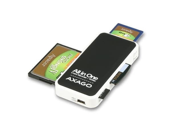 Axago CRE-X1 - Kortläsare - allt-i-1 (Multiformat) - USB 2.0