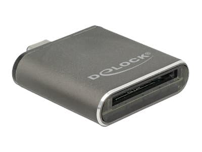 Delock USB Type-C SDHC / SDXC UHS-II / MMC Single Slot Card Reader - Kortinlukija (MMC, SD, SD, SDHC, SDXC, SDHC UHS-I, SDXC UHS-I, SDHC UHS-II, SDHC