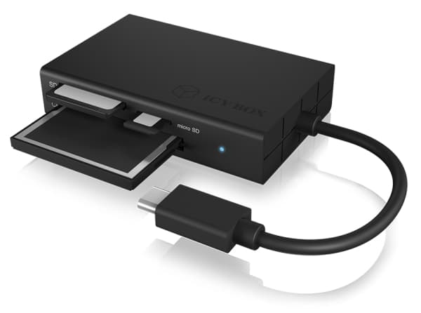 ICY BOX IB-CR401-C3 - Kortinlukija (SD, CF, microSD, microSD, microSDHC, SDXC, microSDXC, SDHC UHS-I, SDXC UHS-I, microSDHC UHS-I, microSDXC UHS-I, S