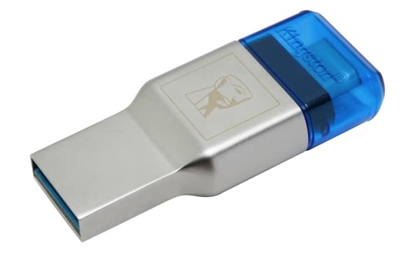 Kingston MobileLite Duo 3C - Kortinlukija (microSD, microSDHC UHS-I, microSDXC UHS-I) - USB 3.1 Gen 1 - Applen MacBookiin (alkuvuosi 2015, alkuvuosi