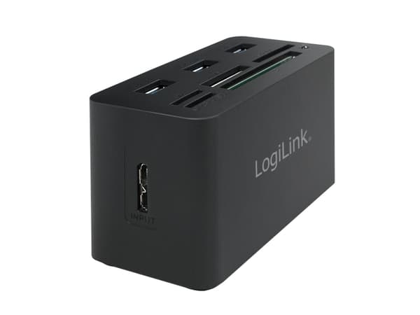 LogiLink CR0042, USB 3.2 Gen 1 (3.1 Gen 1) Type-A, CF, MS Duo, MS Micro (M2), MicroSD (TransFlash), USB 2.0, USB 3.2 Gen 1 (3.1 Gen 1) Type-A, 85 mm,