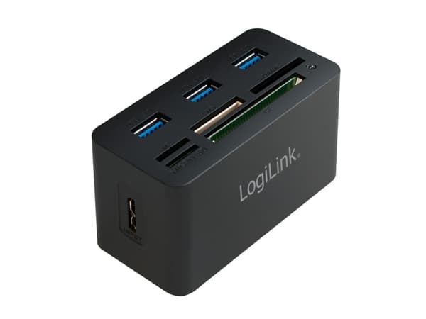 LogiLink CR0042, USB 3.2 Gen 1 (3.1 Gen 1) Type-A, CF, MS Duo, MS Micro (M2), MicroSD (TransFlash), USB 2.0, USB 3.2 Gen 1 (3.1 Gen 1) Type-A, 85 mm,