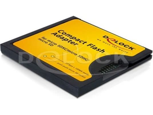 Delock Compact Flash Adapter - Kortadapter (microSD, microSDHC, microSDXC) - CompactFlash - for P/N: 91638
