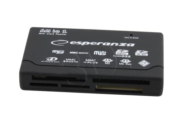 Esperanza EA119 - Kortinlukija - all-in-1 (MS, MS Duo, xD, miniSD, CF, MMCmobile, microSD, MMCplus, SDHC, MS Micro, SDXC) - USB 2.0