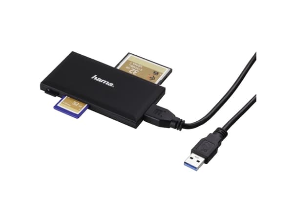 Hama Multi-Card Reader - Kortinlukija (CF 1, MS, SD, MS Duo, MS PRO Duo, microSD, SDHC, microSDHC, MS PRO-HG Duo, SDXC, microSDXC) - USB 3.0