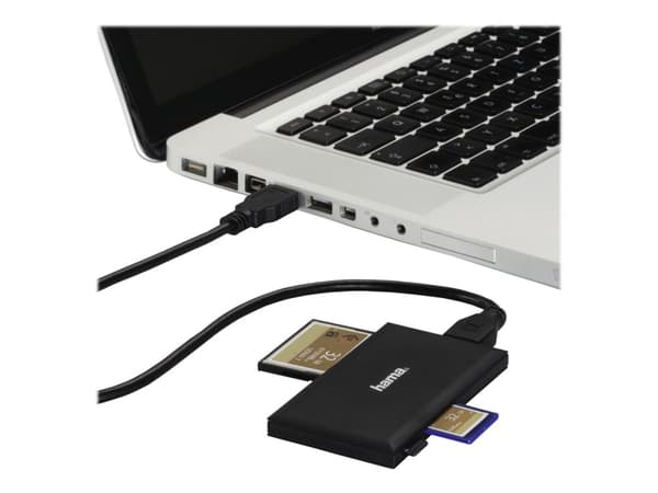 Hama Multi-Card Reader - Kortinlukija (CF 1, MS, SD, MS Duo, MS PRO Duo, microSD, SDHC, microSDHC, MS PRO-HG Duo, SDXC, microSDXC) - USB 3.0