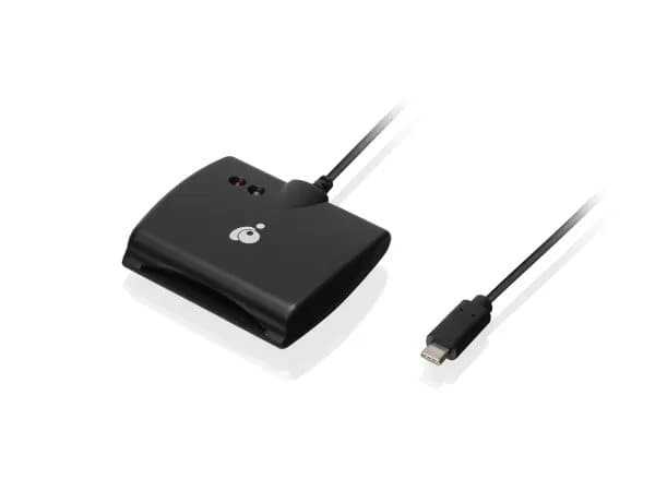 IOGEAR USB-C CAC Reader - SMART-kortläsare - USB-C 3.1 - TAA-kompatibel Svart