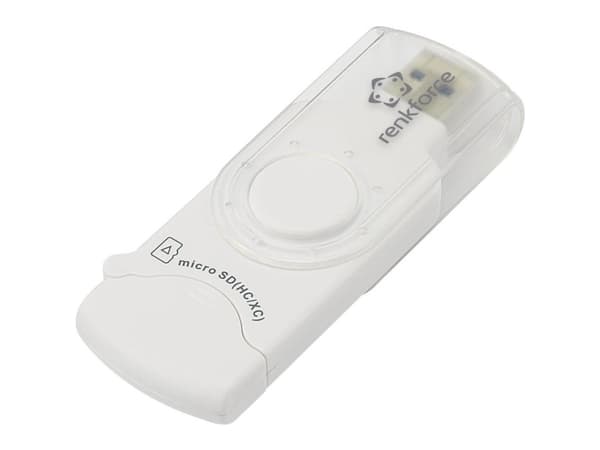 Conrad RF-4222510, MMC, MicroSD (TransFlash), MicroSDHC, MicroSDXC, SD, SDHC, SDXC, Valkoinen, Muovi, USB 3.2 Gen 1 (3.1 Gen 1), 33 mm, 88 mm