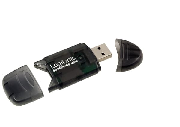 LogiLink Cardreader USB 2.0 Stick external for SD/MMC, Svart, 480 Mbit/s, USB 2.0