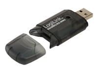 LogiLink Cardreader USB 2.0 Stick external for SD/MMC, Svart, 480 Mbit/s, USB 2.0