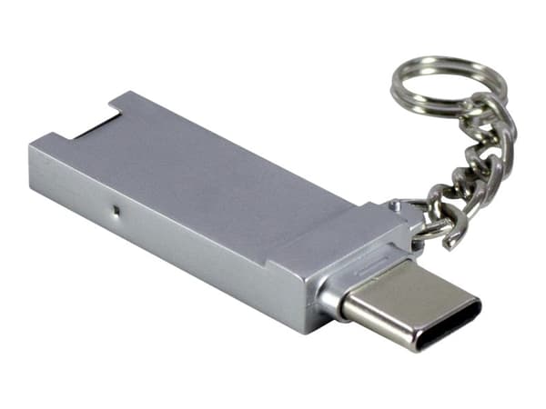 Inter-Tech - Kortleser - 2-i-1 (microSD) - USB 2.0/USB-C
