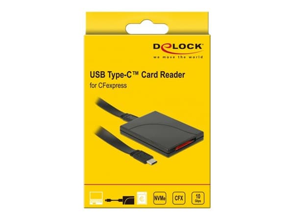 Delock USB Type-C -kortinlukija CFexpress-muistikortteja varten - Kortinlukija (CF) - USB-C 3.1 Gen 2