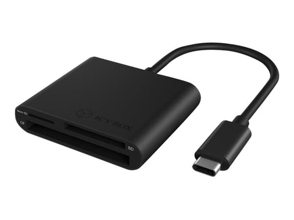 ICY BOX IB-CR301-C3 - Kortläsare (SD, CF, SDHC, microSDHC, SDXC, microSDXC, SDXC UHS-I, microSDXC UHS-I) - USB-C 3.0