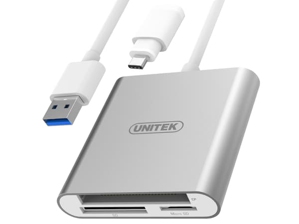 Unitek - Kortläsare - allt-i-1 (SD, CF, microSD) - USB 3.0