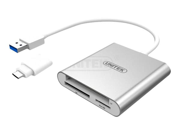 Unitek - Kortinlukija - all-in-1 (SD, CF, microSD) - USB 3.0
